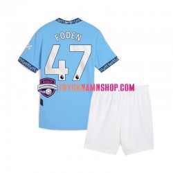 Manchester City Phil Foden 47 2024-2025 Tröja Blå 1:a Matchställ Barn Kortärmad