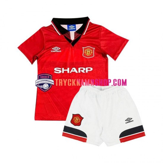 Manchester United 1994 Tröja Retro 1:a Matchställ Barn Kortärmad