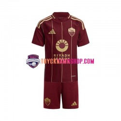 AS Roma 2024-2025 Tröja 1:a Matchställ Barn Kortärmad