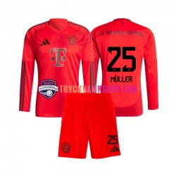 FC Bayern München Thomas Muller 25 2024-2025 Tröja 1:a Matchställ Barn Långärmad
