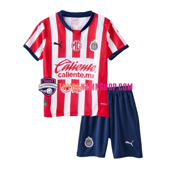 Deportivo Guadalajara 2024-2025 Tröja 1:a Matchställ Barn Kortärmad