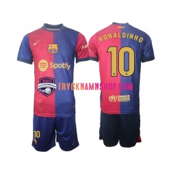 FC Barcelona Ronaldinho 10 2024-2025 Tröja 1:a Matchställ Barn Långärmad