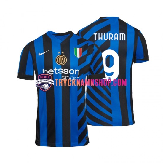 Inter Milan Marcus Thuram 9 2024-2025 Tröja 1:a Matchställ Män Kortärmad