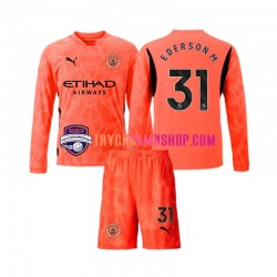 Manchester City Målvakt Ederson Moraes 31 2024-2025 Tröja 2:a Matchställ Barn Långärmad