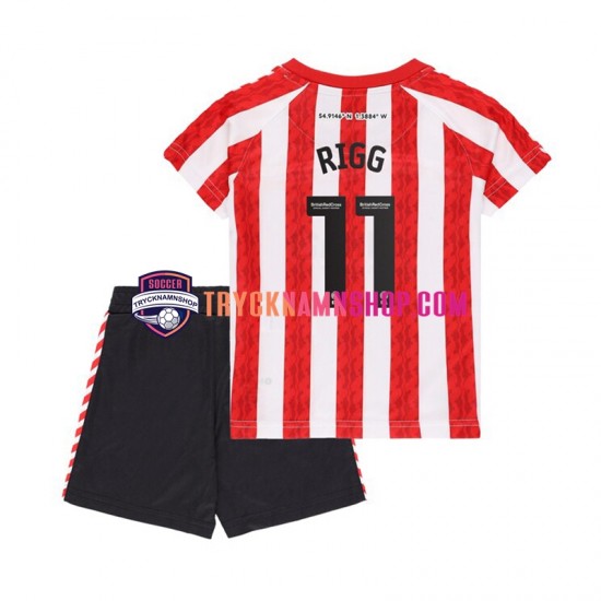 Sunderland Chris Rigg 11 2024-2025 Tröja 1:a Matchställ Barn Kortärmad